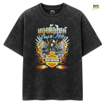 T-SHIRT BEAN MOTOR CYELES (เสื้อดำฟอก)